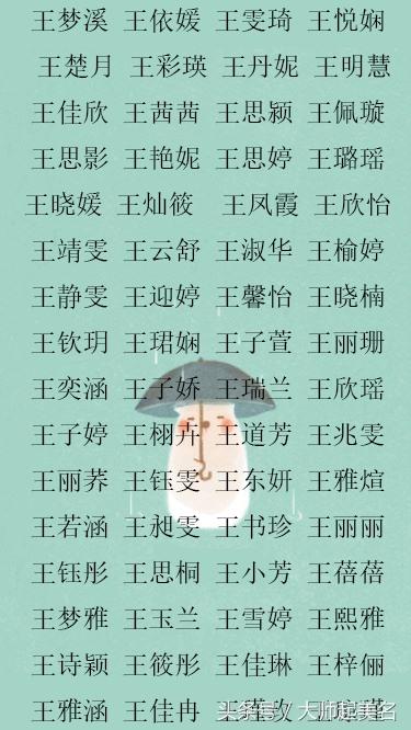 2018王姓女宝宝起名大全，清新脱俗的名字