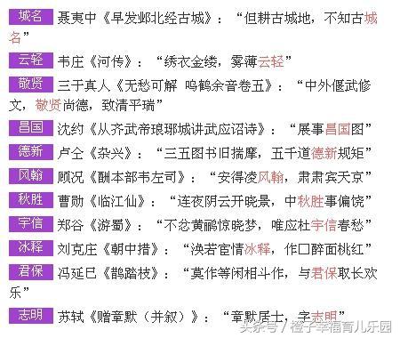 这些出自诗词的名字好听又有内涵，父母给宝宝取名不用犯愁了