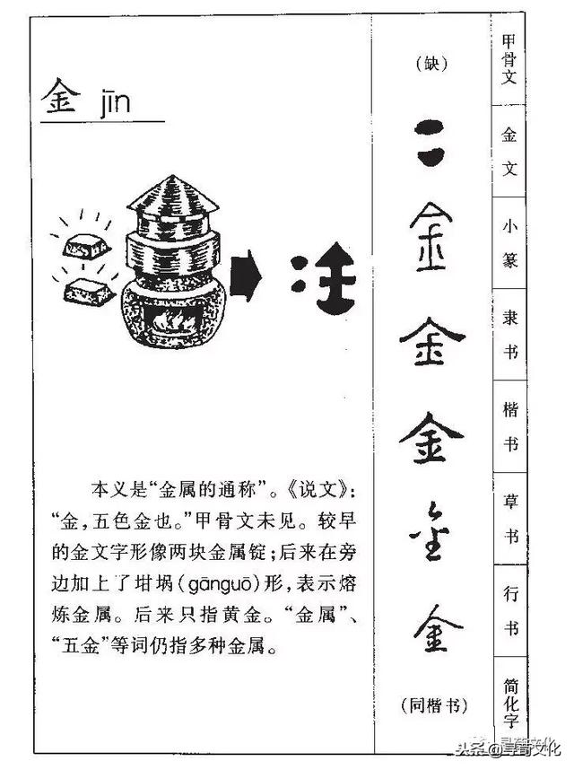 金-汉字的艺术与中华姓氏文化荀卿庠整理