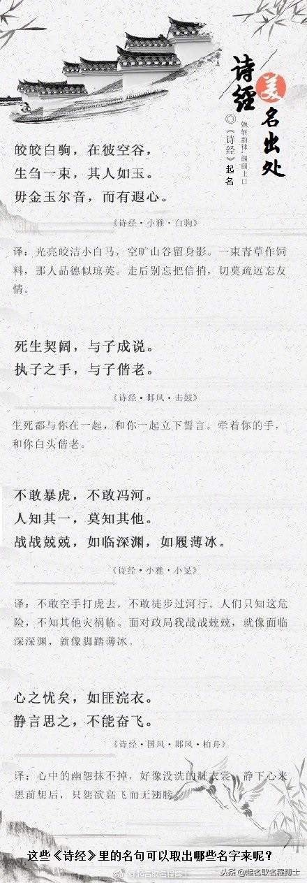 宝宝取名系列：《诗经》那么美，可以取出哪些好听的名字来呢？