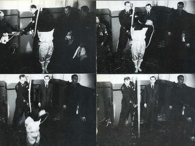 老照片：图1女子抽鸦片时的丑陋媚态，图6战犯东条英机被绞杀瞬间