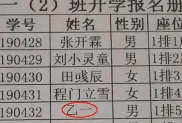 这是我见过最简单的名字，姓和名加起来才2笔…