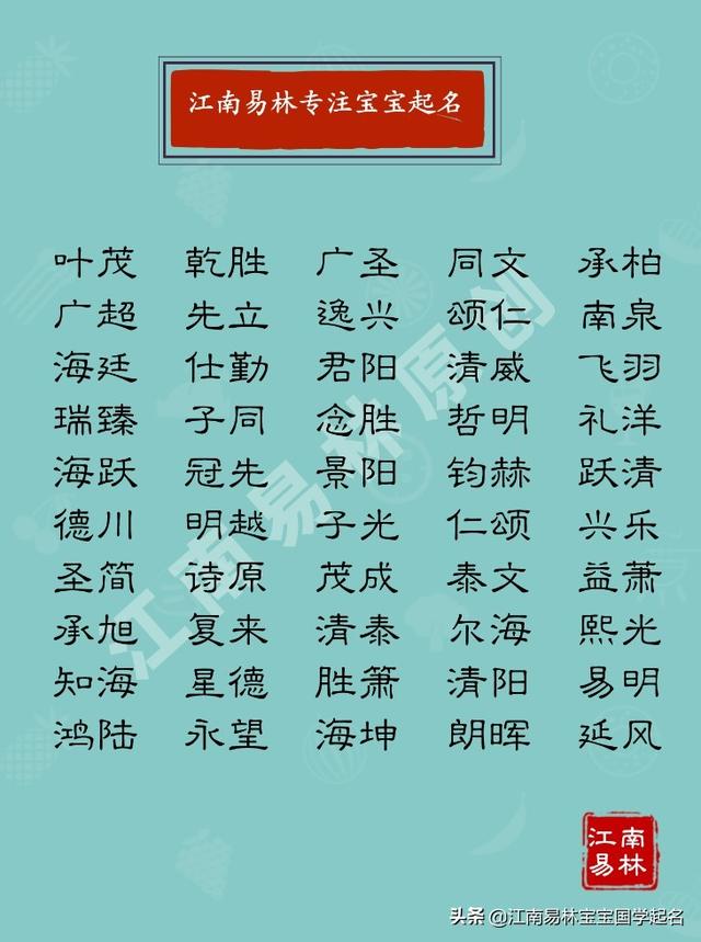 这些胸怀大志的男孩名字，征途远大，将来必定大有可为