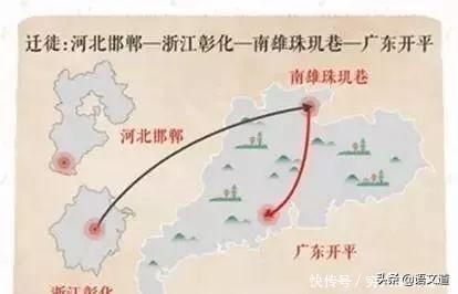 姓氏来源，广东10个大姓迁徙图，快看看你的祖先来自哪里