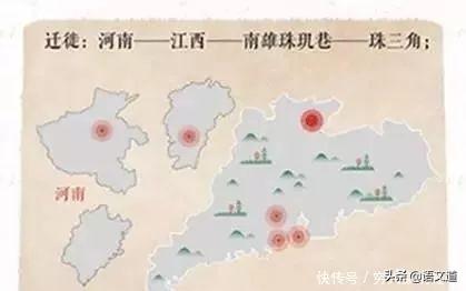 姓氏来源，广东10个大姓迁徙图，快看看你的祖先来自哪里