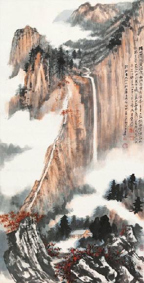 张大千山水画欣赏