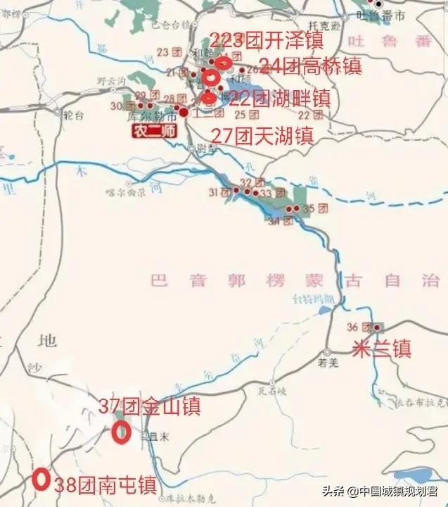 新疆兵团已建立的56个团镇合一建制镇地名解读：河畔镇米兰镇最美