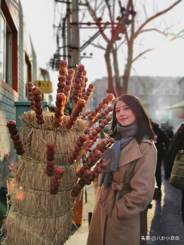 庆冬至！高圆圆产后晒生活美照 站冰糖葫芦前美回女神状态