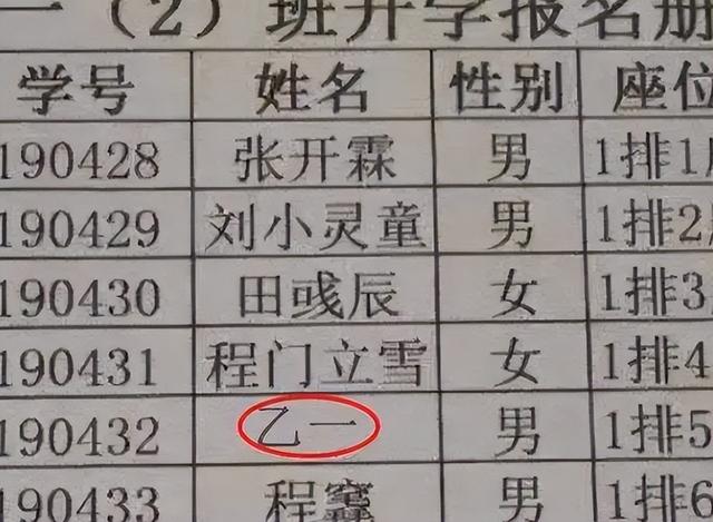 小学生名字“太简单”走红，名字共用两笔就能写完，家长有点才华