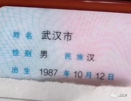 山东临沂一位名叫“武汉市”的网友火了，给一岁儿子起名“武昌”