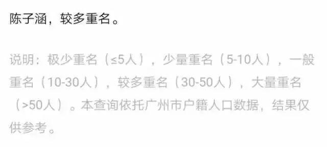 你知道广州现在有多少人叫“子涵”吗？答案吓死你